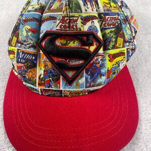 DC comics superman all over print red snapback hat